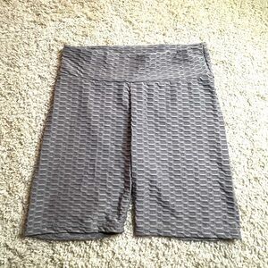TIK TOK WAFFLE LEGGING SHORTS GREY